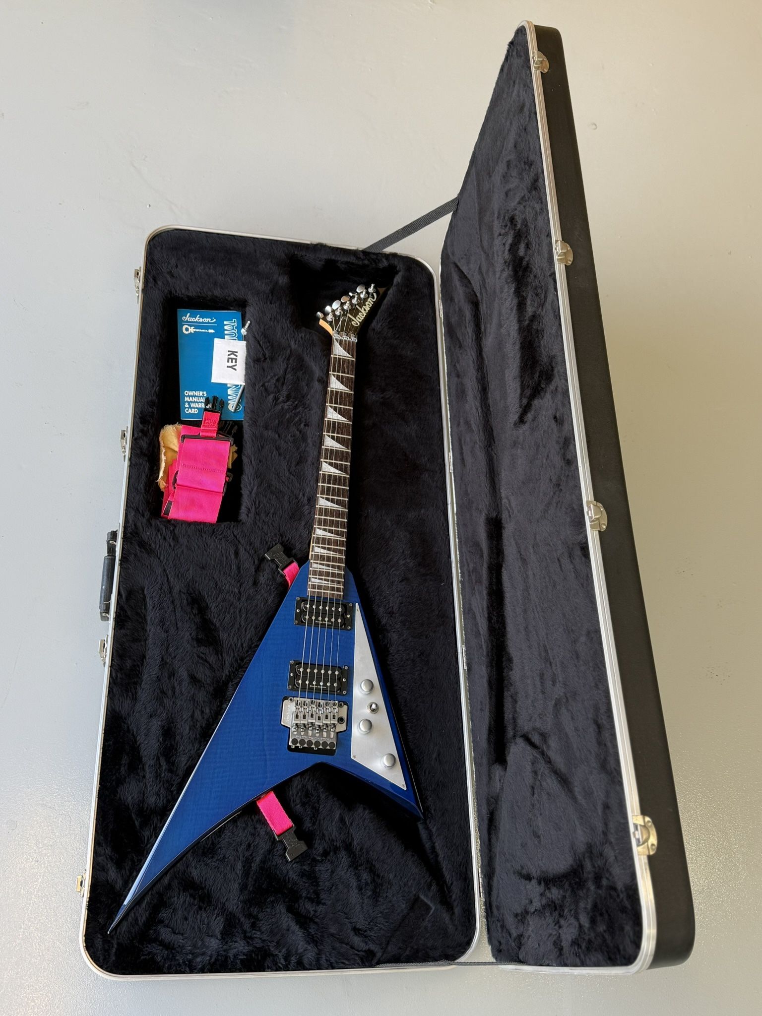 1996 Jackson Randy Rhoads RR3 Transparent Blue w/Hard Case