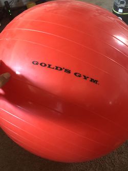 Red Golds Gym Exercise Ball