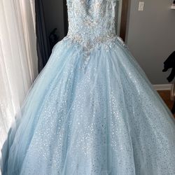 Light Blue Quinceanera Dress By Morilee