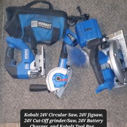 Kobalt 24V Circular Saw,Jig Saw, Cut-Off Grinder/ Saw