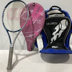 WOMAN TENNIS RACKET /COVER AND BAG.BRAND NEW .$50.00.