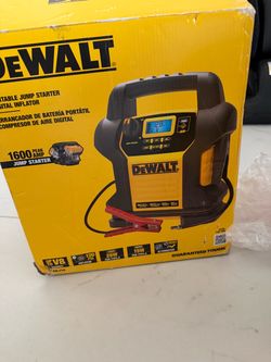 DEWALT 1600-Peak Amp Portable Jump Starter with Digital Compressor and USB Power Bank