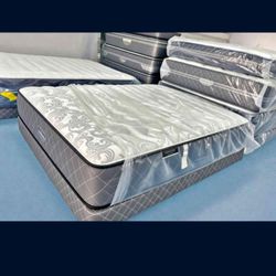 Premium Queen Mattress & Box Spring – New in Original Plastic : Ready For Sale