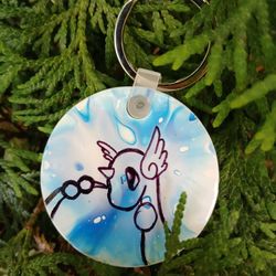 "Dratini" Pappy Pour Painted Pokemon Kaychain