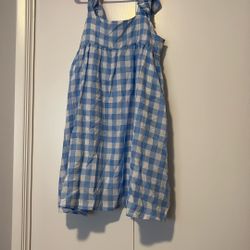 Checkered Blue Dress 