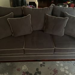 Gray Microfiber Couch