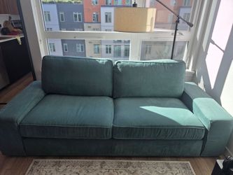 Teal Corduroy 3-Seater Sofa