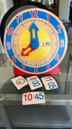 Kids Learning Clock with Time Cards