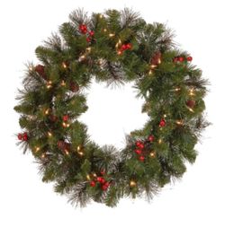 Brand New National Tree Company Artificial Christmas Wreath 24"