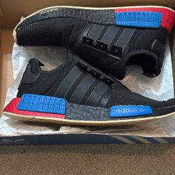 Black, Red, Blue Adidas NMD R1s