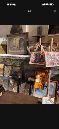 Art sale today 11 am til 4 pm 805 Washington Del Giorgio’s store Hillcrest we do have parking in the alley if you don’t see any in front
