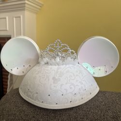 Mickey Mouse Ears With Veil For Wedding