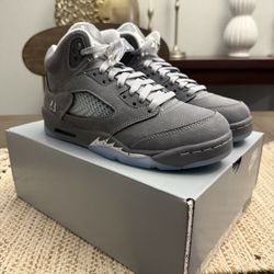 Jordan 5 Wolf Grey Size 6.5y 