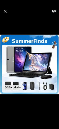 Summer Sale】2026 BMAXi9PLUS 10.1" IPS Android 15 24GB ram（4+20）+128GBrom+Up to 1TB Tablet Bundle with Keyboard,Case,Stylus,Pre-installed Screen Protec