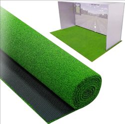 10x6 Golf Simulator Turf Mat – Anti-SlipTurf for Home Simulator Setups – 15mm Artificial Grass Mat Compatible with Nets & Enclosures – Indoor Training