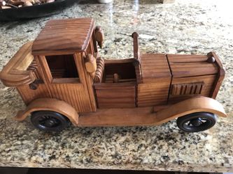 Vintage Wooden Handmade Antique Car