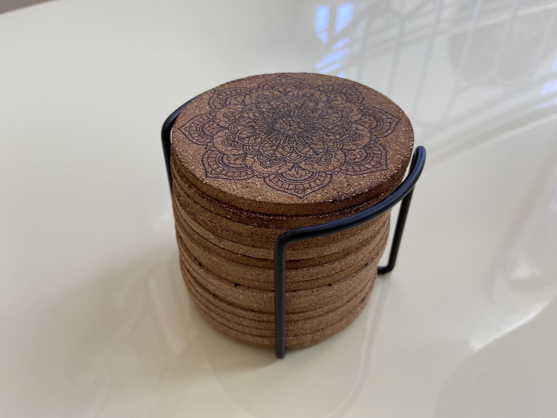 Stack Of 16 Cork Coasters 