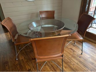 Round glass kitchen table