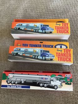 Mobil Oil Toy Tanker Truck 1993 Limited Edition Collectors Series & Sunoco 1994 Toy Tanker Truck