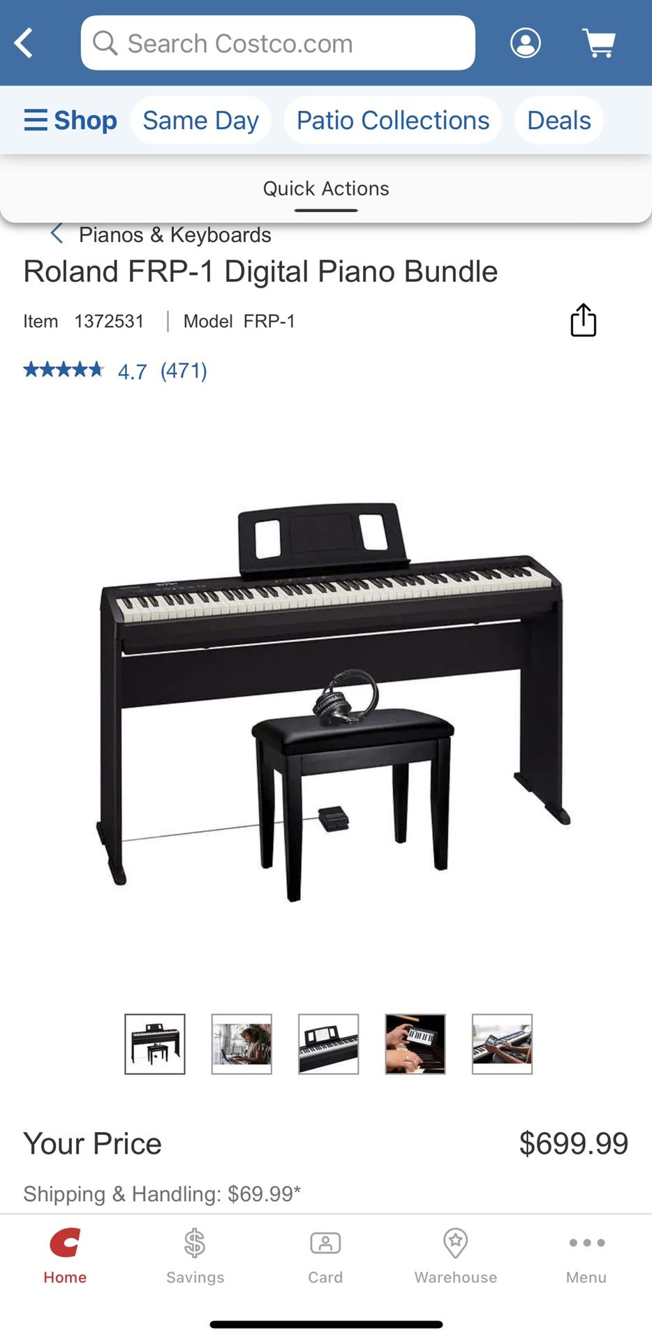 Roland FRP-1 Digital Piano Bundle