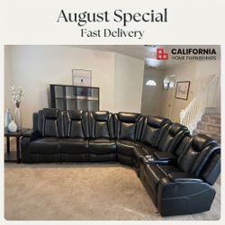 Modern 3-Piece Living Room Reclining Sectional