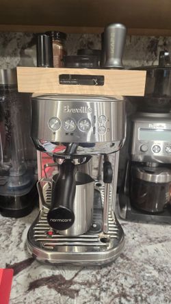 Breville bambino plus espresso machine plus grinder with extras