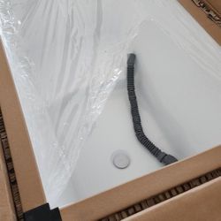 NEW Tidal 43'' Freestanding Soaking Bathtub With Seat Acrylic Freestanding Tub