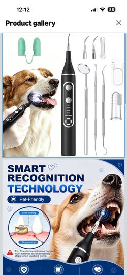 Electric Pet Teeth Cleaning Kit with LED Light & 5 Adjustable Modes