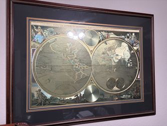 Vintage Gold World Map – Ortelius 1600s