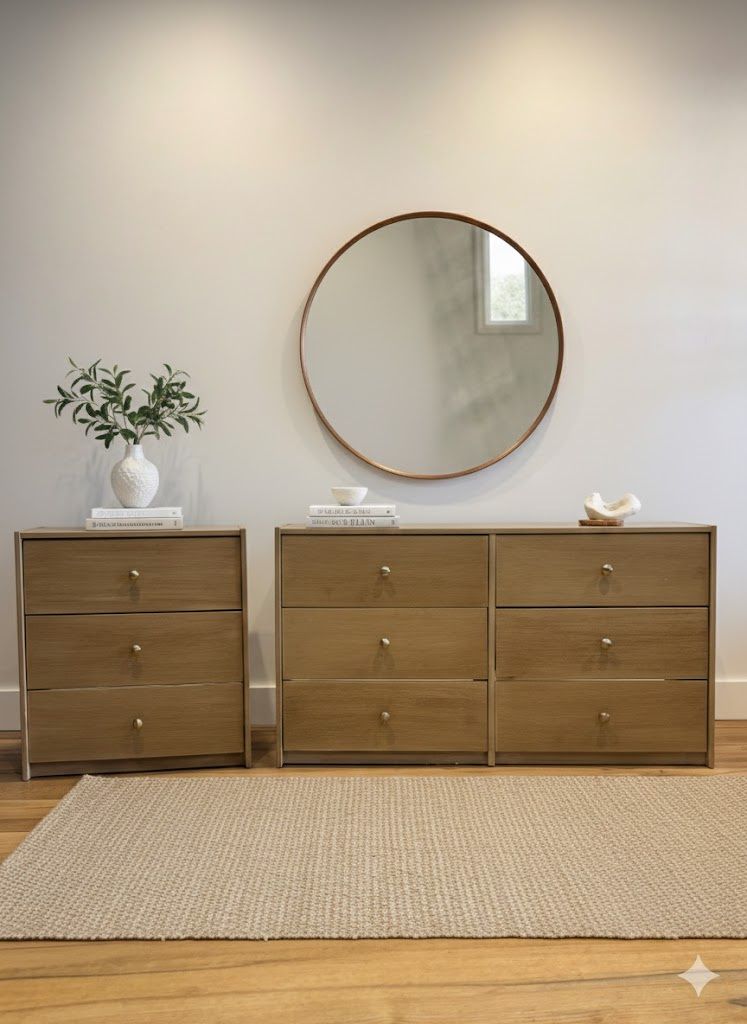 NEW Refinished Pottery Barn Inspired 6 Drawer Dresser and Nightstand Set