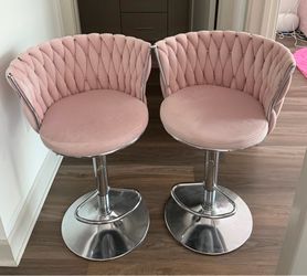 Pink Bar Stools (2 chairs)