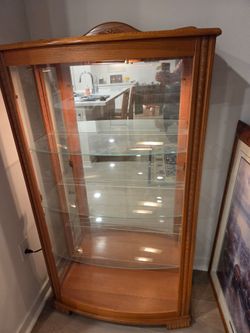 Oak Curio Cabinet