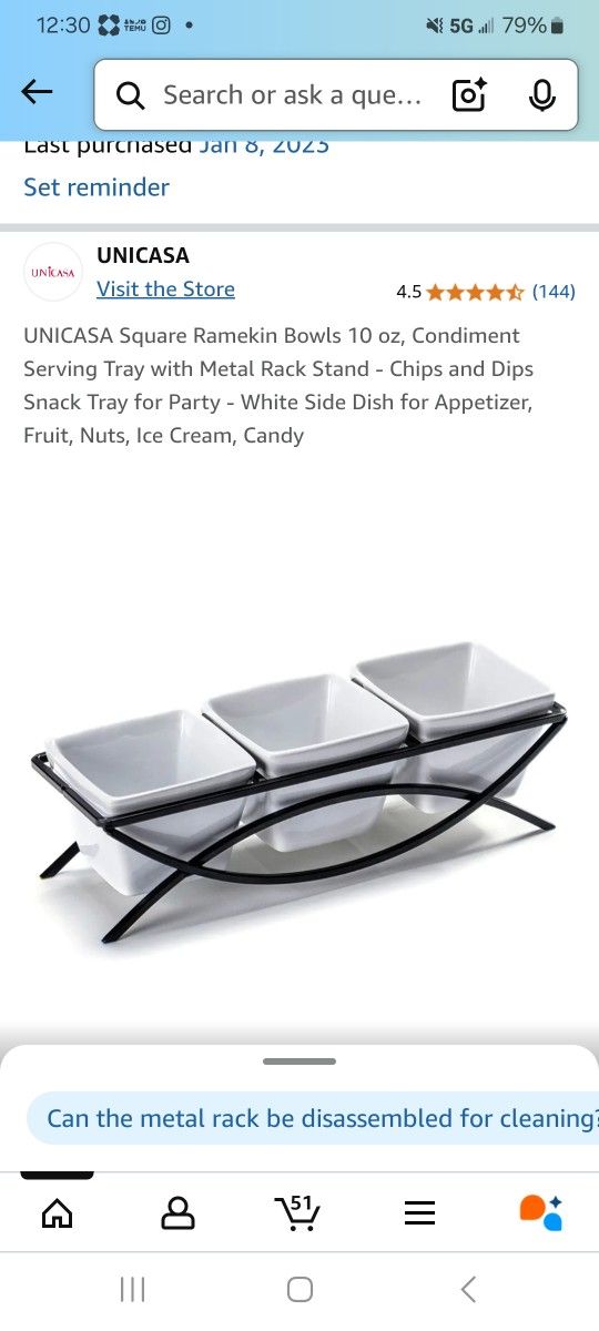 Tray with Metal Rack Stand - Chips an