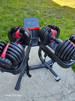 Bowflex Dumbells 5-52 With Stand And Weight Bench