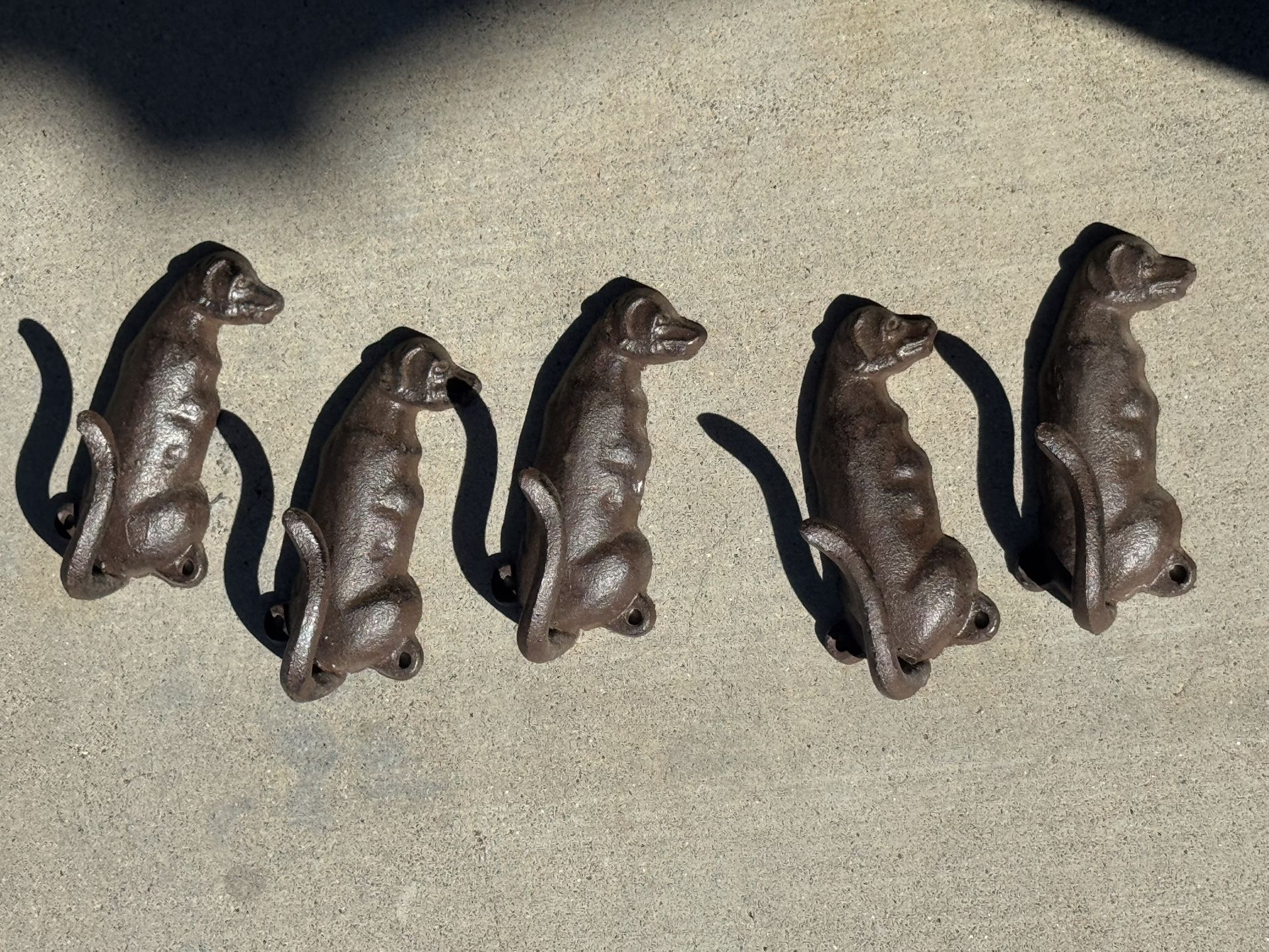Cast Iron Dog Hooks Decor