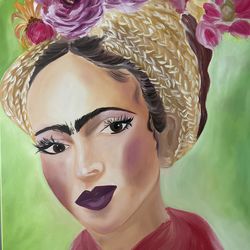 Oil painting - Frida in Spring 🌸