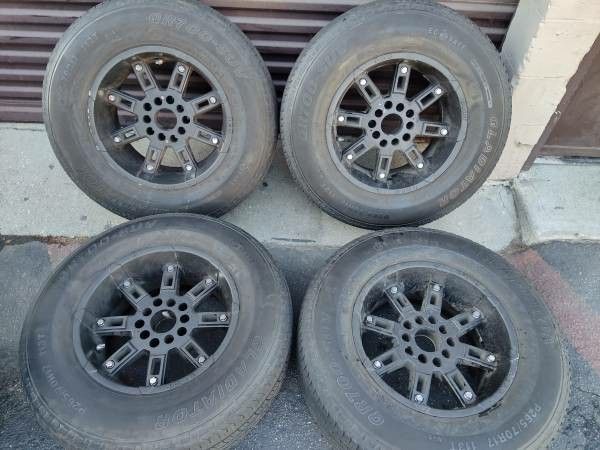 Black aluminum 17 inch rims 5 lug Dodge, Ford or chevy trucks and vans ...