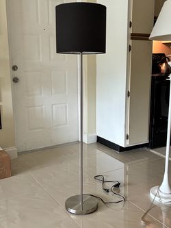Silver Stick Floor Lamp