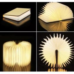 Magic Book Lamp,Thanksgiving Gift, Fold-able Light Up Led Book Light, Creative Night Light, Home Decor Lighting for Bedrooms Kitchen Dining Room