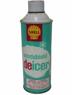 Vintage Shell Windshield Deicer Can Clean Rare