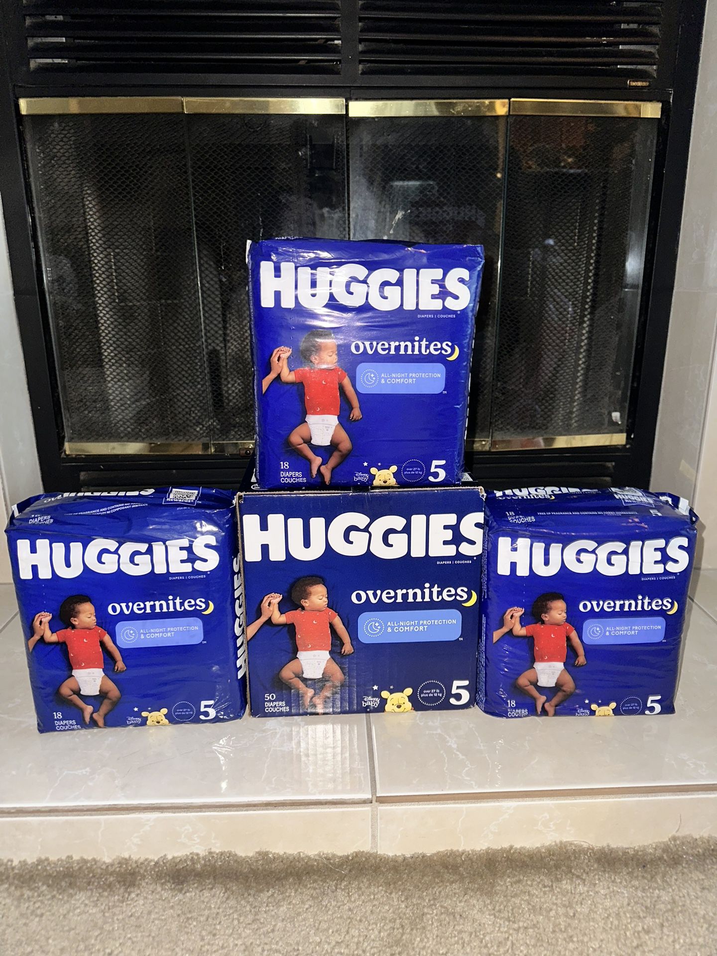 huggies size 5 overnites bundle $45 (south sac)