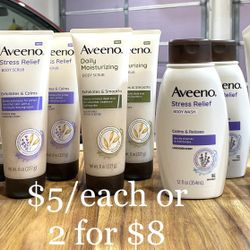 Aveeno Body Wash/Scrub $5/each