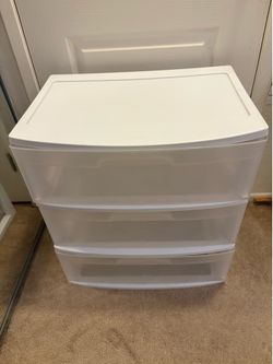 Three-Drawer Plastic Storage Unit