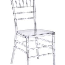 Two (2) Chairs NEW Modern Furniture Clear Transparent Chairs Crystal Chiavari Home Outdoor Party Banquet- 1 pair