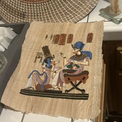 Rare Authentic Hand Painted Egyptian Papyrus 