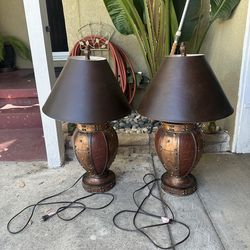 Antique Table Lamps 33 inches tall Used like New