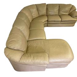 Leather sectional