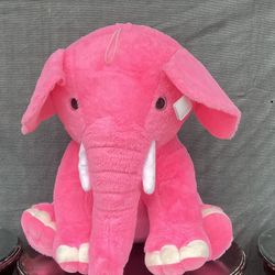 Giant Pink Elephant Stuffed 30 inches tall