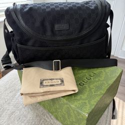 Gucci GG Canvas NEW 👌 Black Diaper Bag 