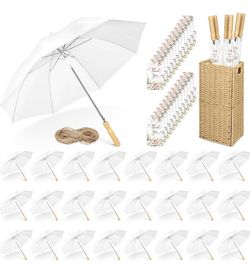 24 pcs Wedding Umbrella Bulk Foldable Auto Open Windproof Travel